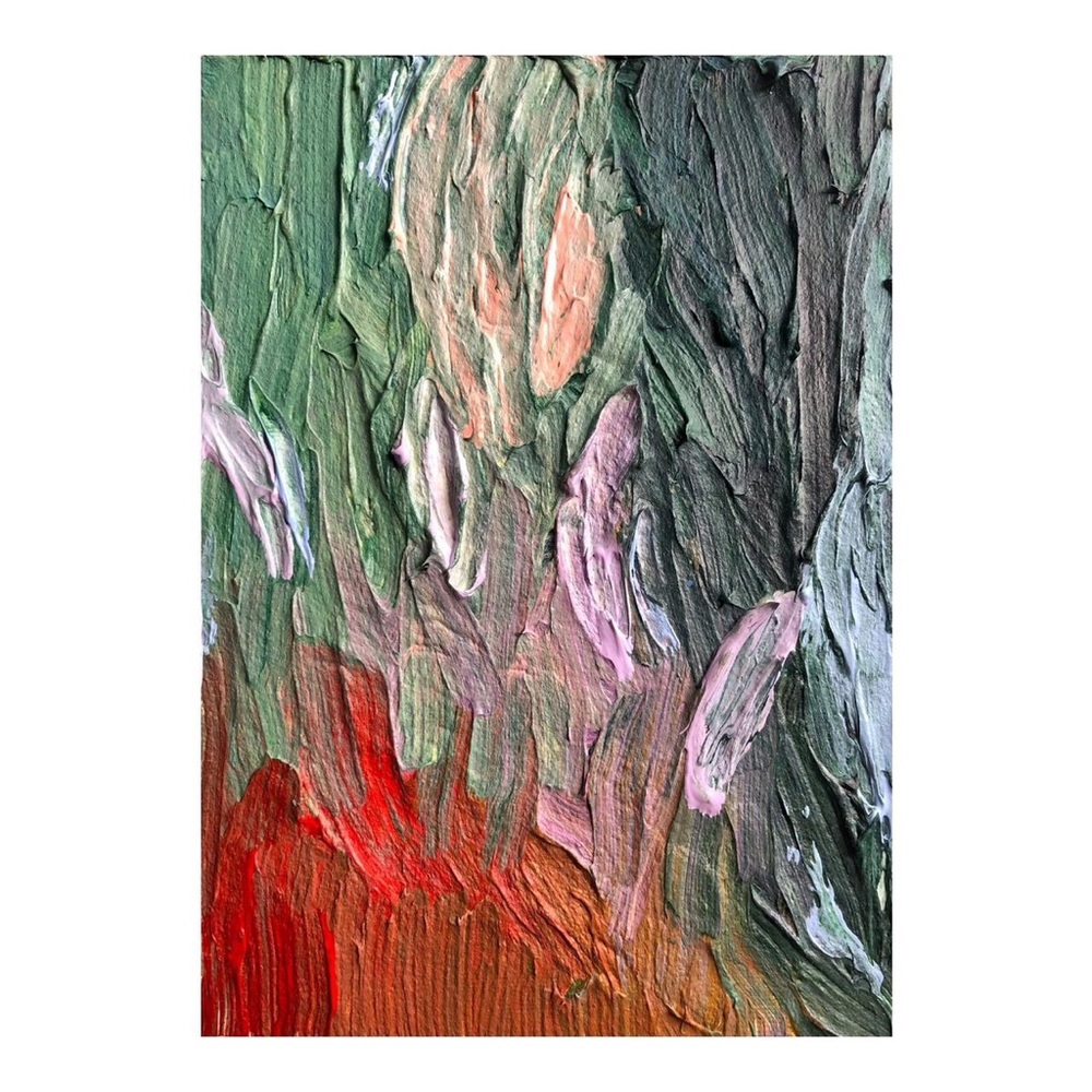 original abstract art - mixed media, acrylic on stretched canvas - 5” x 7”